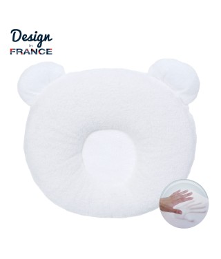 Coussin cale tête bébé P'tit Panda - Blanc