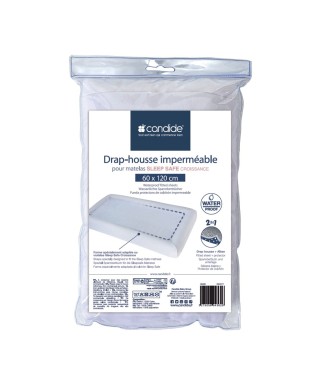 Drap housse bébé 60x120  imperméable pour matelas Sleep safe croissance