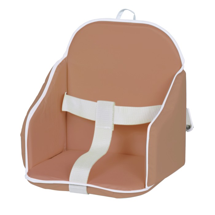 Candide - Coussin de chaise PVC avec sangles de sécurité cassonade