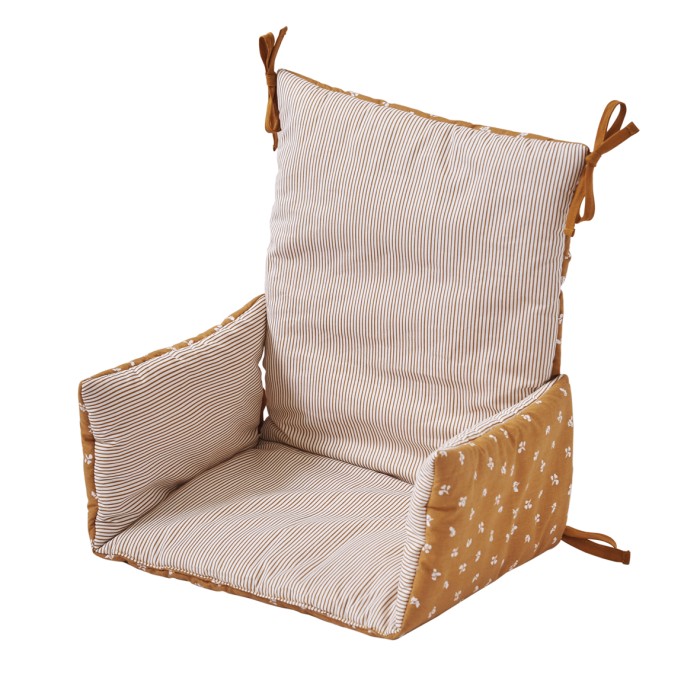 Candide - Coussin de chaise haute bébé tissu réversible