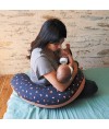 Coussin de maternité et d'allaitement Multirelax Candide jersey fleurs/cassonade