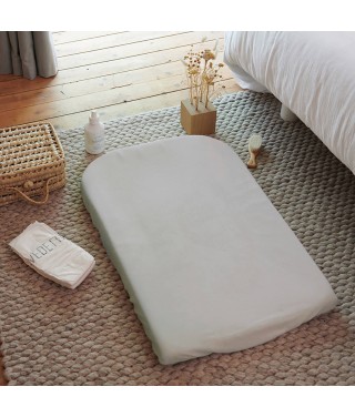 Lot de 2 housses de matelas à langer gris clair