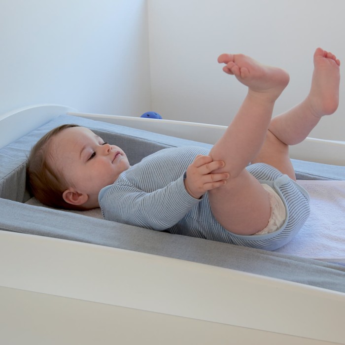 Matelas à langer douillet Candide évolutif gris chiné