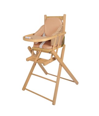 Brown Sugar High Chair Cushion with security straps