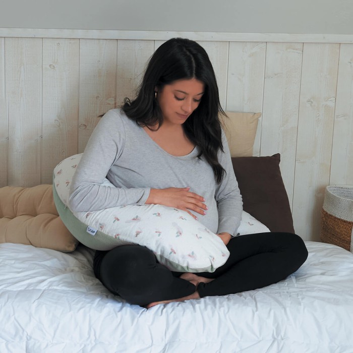 Coussin d'allaitement Tinéo éponge vert sauge