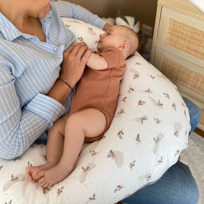 Coussin d'allaitement Tinéo éponge vert sauge