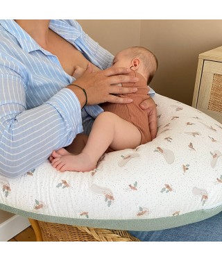 Sage green terry maternity and nursing pillow