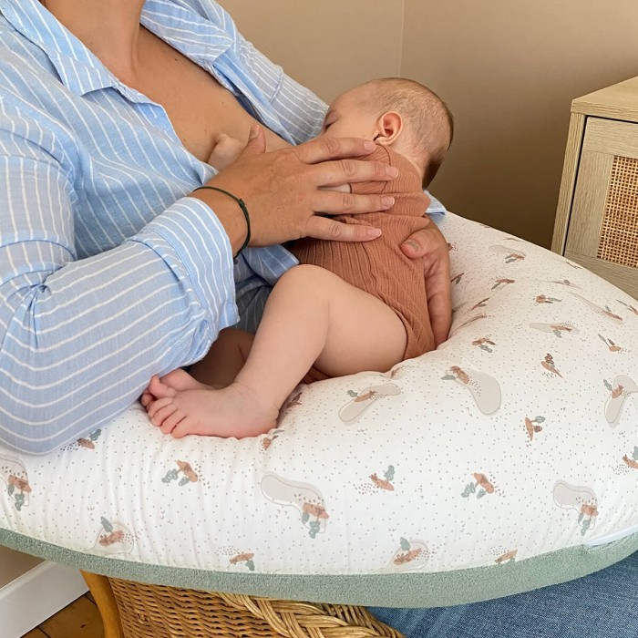 Coussin d'allaitement Tinéo éponge vert sauge