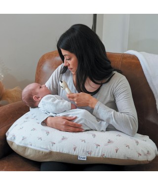 Coussin d'allaitement et de grossesse éponge noisette