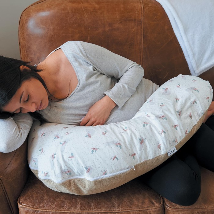 Coussin d'allaitement Tinéo éponge noisette