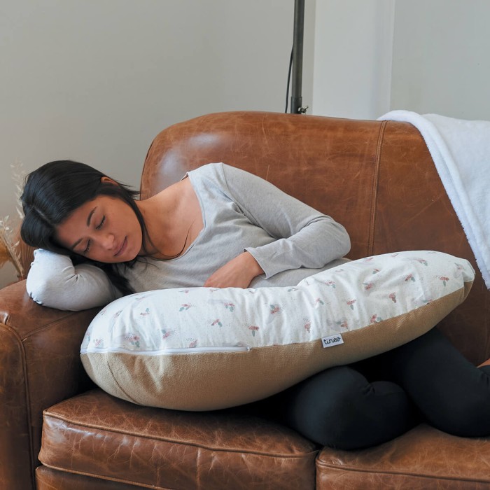 Coussin d'allaitement Tinéo éponge noisette