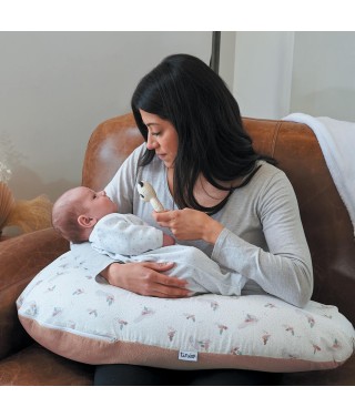 Coussin d'allaitement et de grossesse éponge rose