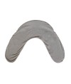 Housse coussin d'allaitement Candide - Housse coussin de grossesse Candide jersey Cœurs gris