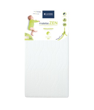 Matelas 70x140 cm pour lit bébé Zen - Viscose de Bambou - Déhoussable 360°