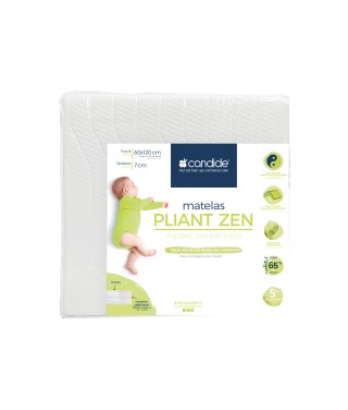 Zen 2-part folding baby mattress with removable cover 60x120cm