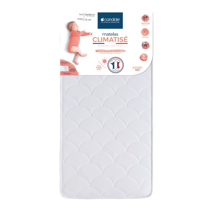 Matelas bébé climatisé 70x140