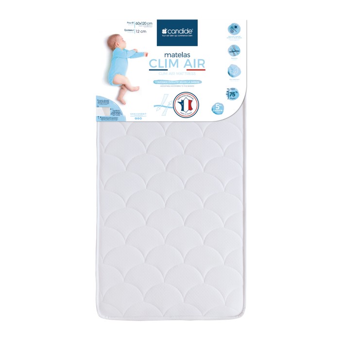 Matelas bébé clim air 60x120cm