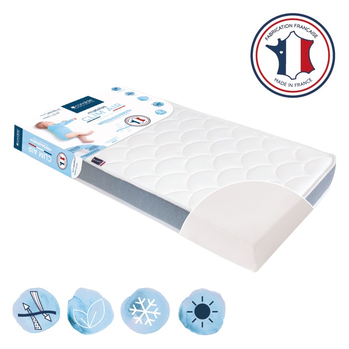 Matelas bébé clim air 60x120cm