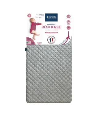 Matelas 70x140 cm pour lit bébé Résilience - Ferme et équilibré - Déhoussable à 360°