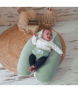 Coussin d'allaitement et de grossesse 3en1 Multirelax éponge vert sauge