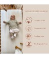 Baby mattress 60x120 cm organic cotton - 360° removable cover