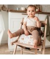 Rehausseur de chaise bébé Tinéo nomade - Rehausseur nomade en tissu Oursons Camel