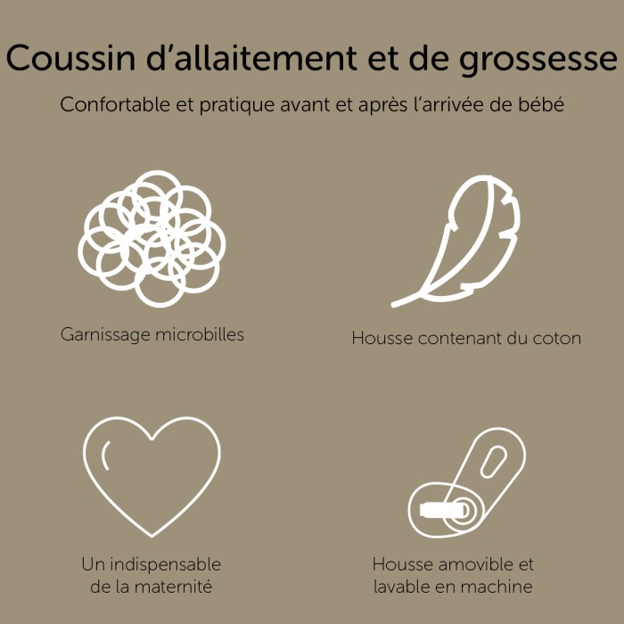 Coussin d'allaitement et de grossesse Colombes - Candide