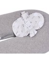 Coussin d'allaitement et de grossesse 3en1 Multirelax gris chiné Lapins - Candide