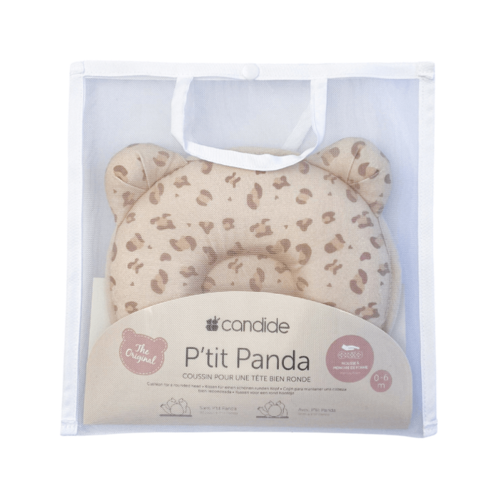 Coussin cale tête bébé P'tit Panda Léopard - Candide